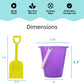 4E's Novelty 12 Sets 5.5'' Sand Buckets and Shovels for Kids Bulk (12 Pack) Small Beach Bucket for Beach Summer Outdoor Sand Toy