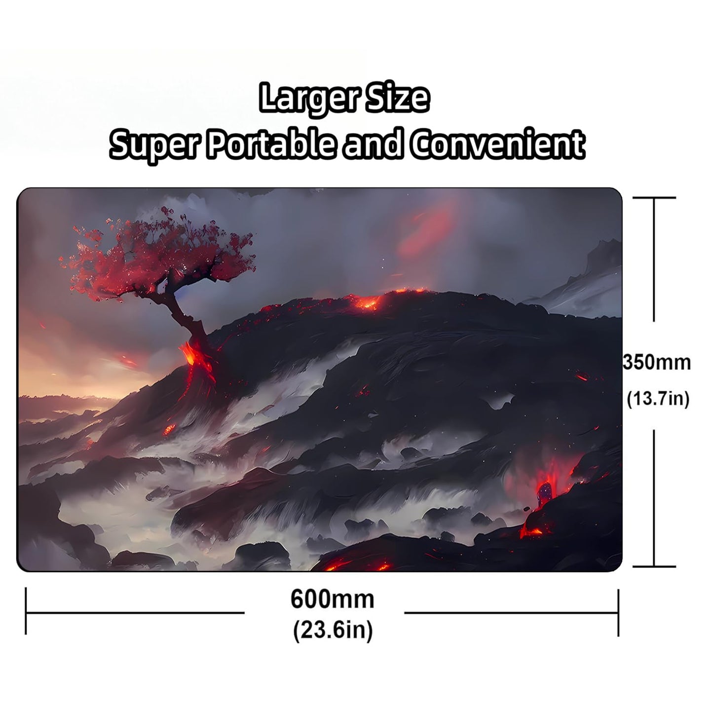 MTG Playmat - 24 x 14 Inches, Smooth Rubber Surface for MTG DTCG CCG RPG Trading Card Game