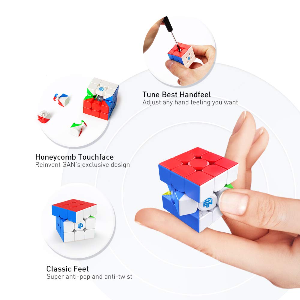 GAN 330 Mini Cube  3x3 Speed Cube Puzzle Toy Gift for Kids  1.2 Inch  10th Anniversary Edition