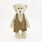 Mr Vivicare 13.5' Cream Beige Bear Stuffed Animals For Kids And New Born Babies,Knitted Dressed Stuffed Teddy Bear Plush Toys For Boys And Girls,Great Gifts On Birthday,Christmas,Machine Washable