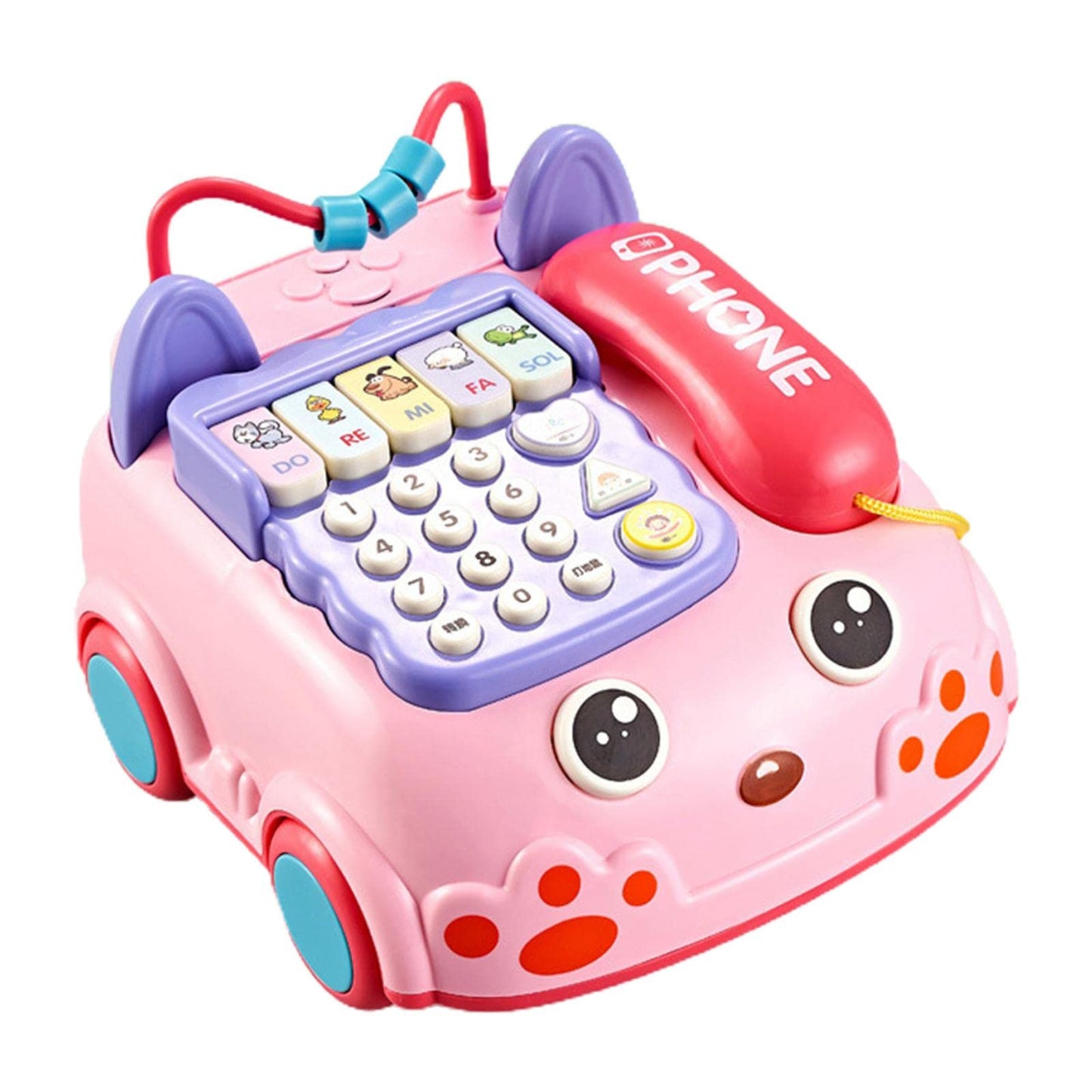 Atorse Telephone Toy Pull Toy Early Education For Preschool Learning Toddlers
