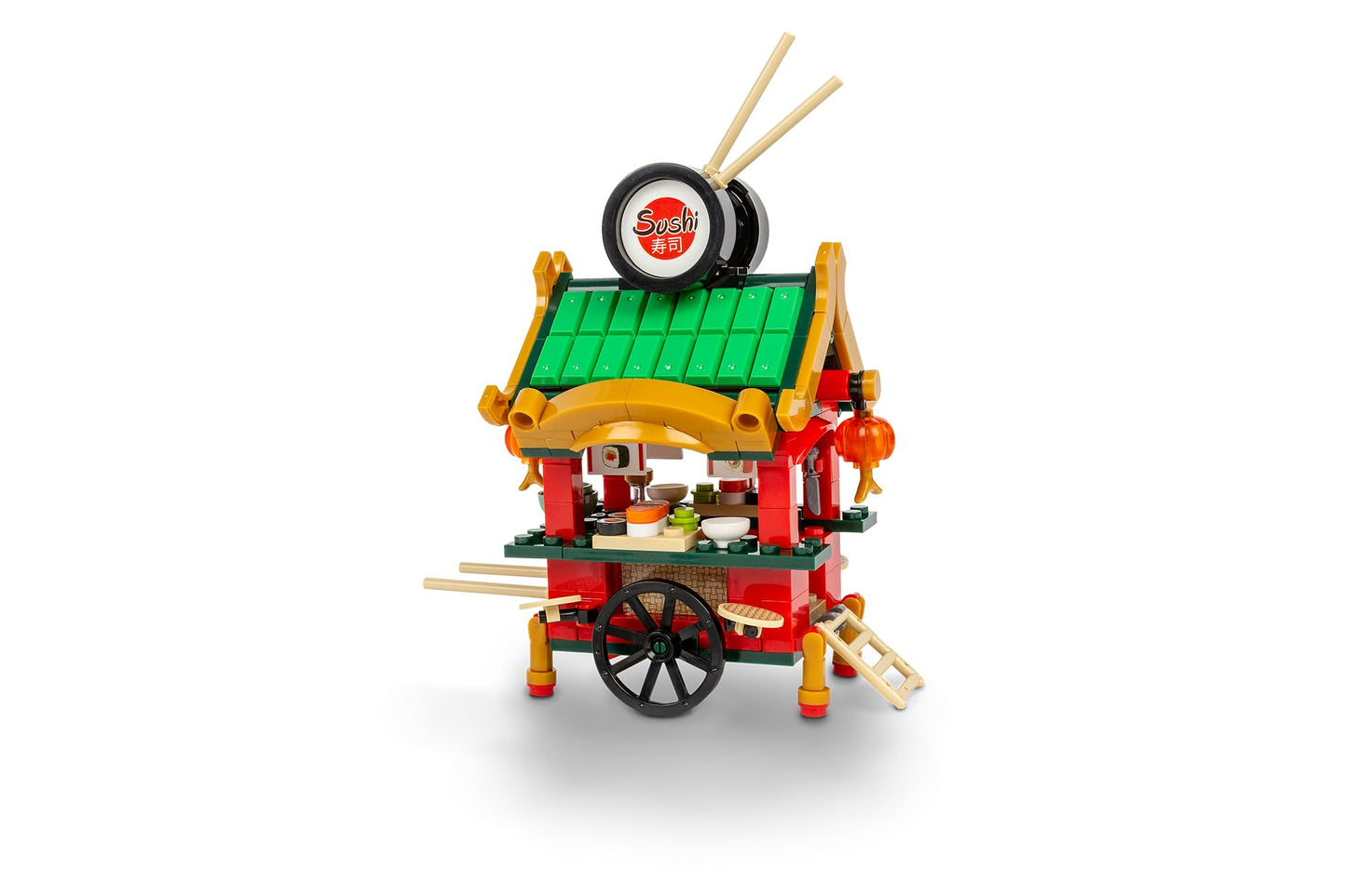 Brick Loot Exclusive Sushi Cart Bar Custom Designed Model Compatible With Major Block Brands Fun And Creative Boys And Girls Building Set