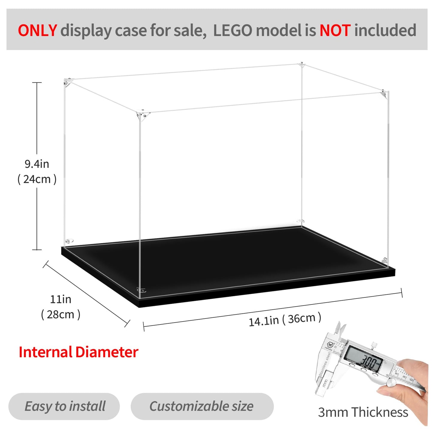 Lilikaka Acrylic Display Case For Lego 76419 Hogwarts Castle And Grounds, 14.17X11.02X9.441Inches (36X28X24Cm), Protect Your Col