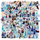 Ziyziiy 50Pcs Frozen Stickers Waterproof Vinyl Stickers For Water Bottle Luggage Bike Car Decals Anna And Elsa Stickers For Kids