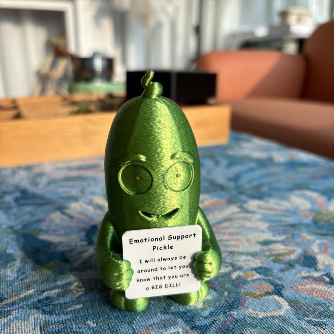 Infmetry Emotional Support Pickle Nuggets Cucumber Ornament Positive Cute Funny Gifts 3D Printed