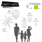 Partywoo Clear Balloons, 110 Pcs 22 Inch Star Balloons And Clear Balloons Different Sizes Pack Of 18 Inch 12 Inch 10 Inch 5 Inch For Balloon Garland Or Arch As Birthday Decorations, Party Decorations