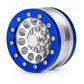 MOHERO 1.9'' Alloy Beadlock Crawler Wheels Rims Set for RC 1/10 Model Crawler SCX10 Pack of 4 (Blue)