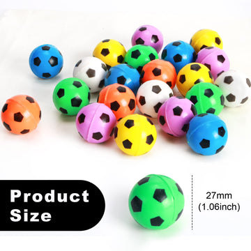 Pllieay 24Pcs 6 Color Soccer Bouncy Balls For Kids Party Favors, 27Mm Rubber Sports Bounce Balls Bulk For Soccer Party Favors Goodie Bag Stuffers Classroom Prizes Birthdays For Boys