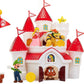 Super Mario Nintendo Deluxe Mushroom Kingdom Castle, Wall Display & Playset With (5) 2.5' Articulated Action Figures (Exclusive Bowser Figure, Princess Peach, Mario, Luigi & Goomba)