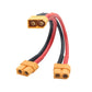 Short XT60 Parallel Battery Connector Cable,14AWG 1 Male to 2 Female Y Splitter Adapter Cable,10cm/3.93inch for RC Multicopter Q