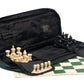 Deluxe Chess Set Combination - Triple Weighted - By Us Chess Federation (Forest Green)