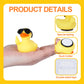 3PCS Thumbs Up Rubber Ducks with Duck Holder,Thumbs Up Duck with Sunglasses and Gold Chains Car Dashboard Decoration Party Favor