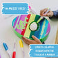The EggMazing Easter Egg Mini Decorator Kit Arts and Crafts Set - Includes Egg Decorating Spinner and 6 Markers [Packaging May V