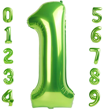 Number Balloon 1 Balloon 40 Inch Light Green Wild One Giant Balloons, Baby Girl Boy 1St Dinosaur Birthday Decorations, 1 10 11 1