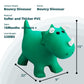 EVERICH TOY Inflatable Triceratops Bouncer, Medium Green PVC Kids Ride-On Hopper for 18 Months to 4 Years Old