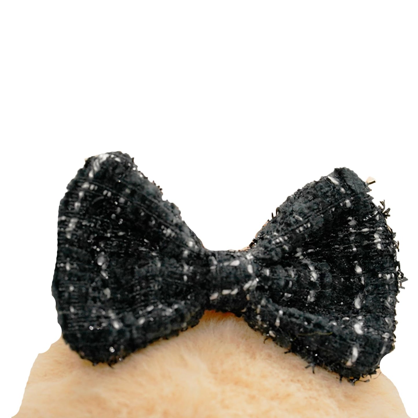 Doll Clothes for 17cm Dolls  enhanced Handmade Fashion Clothes 3 Piece Set Including a Weaving Hat  Clothes and Bow with High-End Dolls Accessories for Play & Display - Pure Black (No Doll No Logo)