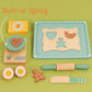 MIKNEKE Wooden Cookie Bake Play Food Set, Montessori Kitchen Accessories for Toddlers, 10*6 in, Cookie Maker