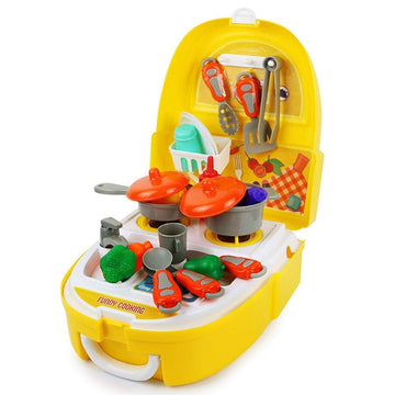 Sajani Kitchen Food Playset, (Set of 25 Pcs) Little Chef Set, Kitchen Cooking Pretend Set for Kids, Role Play Kitchen Set Toys f