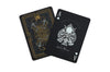 GENT SUPPLY CO. Gents of Fortune Playing Cards - Black Flag Edition, Waterproof, Black PVC Plastic, Multi-Color (Gold, Silver, White, Red)