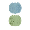 Nuby Silicone Block Poppers - (2-Pack) Interactive Baby Block Toy for Babies 10+ Months - Blue and Green