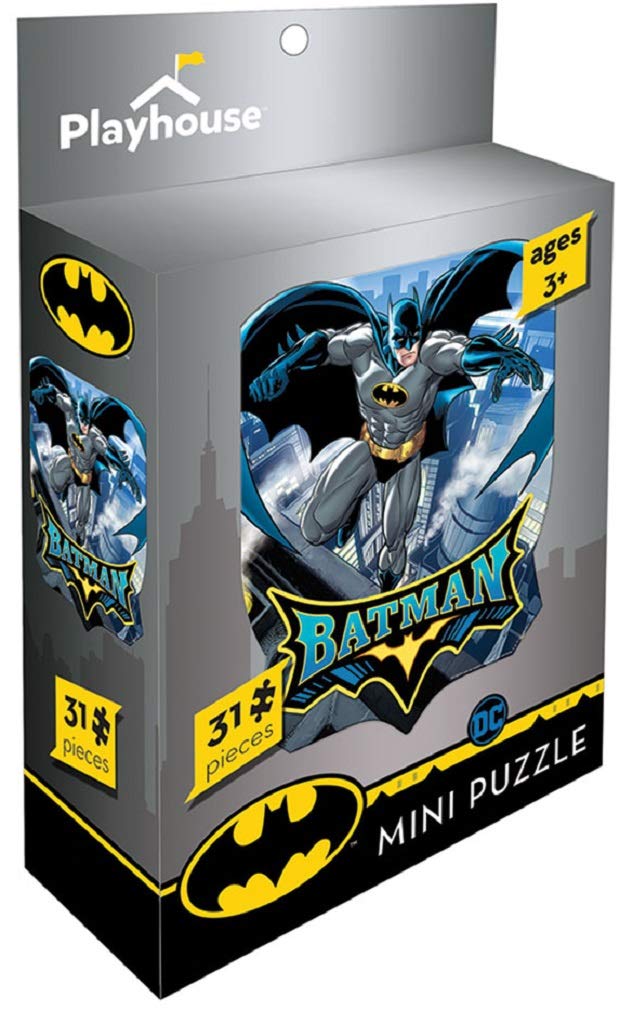 Playhouse Dc Comics Batman 31-Piece Die-Cut Shaped Mini Puzzle For Kids