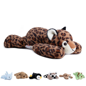 Niuniu Daddy 20'' | 3.3 Pound Leopard Weighted Stuffed Animals For Kids Adults, Soft Leopard Weighted Beads For Stuffed Animals