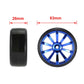 Lafeina Rc Plastic Wheel And Tire Set, 63Mm Hard Tyres For 1/10 Drift Car Hsp Tamiya Hpi Kyosho On-Road Drifting Car (Blue)