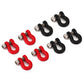 INJORA Metal Bumper D-Ring Tow Hook 4Pcs Mini Tow Hook for 1/24 RC Crawler Car Axial SCX24 Upgrade Parts, 7X10mm