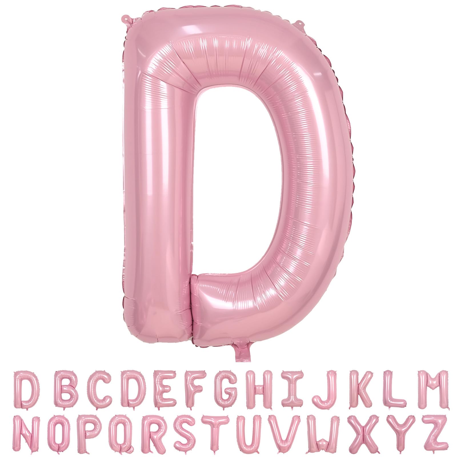 40 Inch Pink Letter Balloons, Large D Letter Balloons Foil Helium Balloon, Foil Big Single Alphabet D Balloon, Pink Letters for 