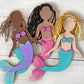 Haoser Mermaid SelfPortrait Craft Kit  Drawing Kit For Kids  Mermaid Theme Birthday Gift Pack Of 5, Multicolor