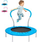 36 Inch Kids Trampoline: Mini Trampoline With Handle Indoor Outdoor Use, Toddler Small Fitness Rebounder