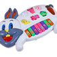 Toyshine Rabbits Musical Piano With 3 Modes Animal Sounds, Flashing Lights & Wonderful Music,Plastic,White