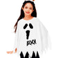 AOBUTE Girls White Ghost Poncho Kids Halloween Cute Cloak Cape Clothes White