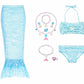 FancyDressWale Girls Fancy Dress Costume Set with Skirt, Top, Bottom & Accessories | Kids Party & Role Play Outfit (Blue, 68 Ye