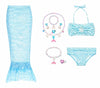 FancyDressWale Girls Fancy Dress Costume Set with Skirt, Top, Bottom & Accessories | Kids Party & Role Play Outfit (Blue, 810 Y