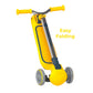 Yvolution Y Glider Air Scooter For Kids, 3 Wheel Scooter For Toddlers 4 Adjustable Height Glider With Kick Scooters, Lean To Steer With Led Flashing Light For Children Ages 3+ Years Old (Yellow)
