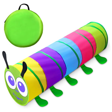 Kids Play Tunnel For Toddlers 1-3, Toys For 1 2 3 4 Year Old Girl Boy Birthday Gift, 6 Foot Pop Up Baby Crawling Tunnel Toys, Indoor Outdoor Toddler Toys For Infant Children Or Dog