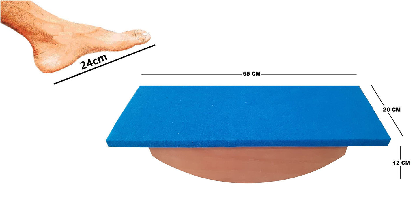 Tycoon Physio Solutions Wooden Balance Board Foot Rocker Leg Exerciser Occupational Physio Therapy,Simply Fit Board & Kids Balan