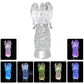 Eldnacele Snow Globe Angel Statue - Lighted, Glittering, Battery Operated, Multi-Color Changing, Model AG002-H, Christmas Decoration