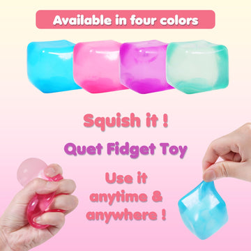 2Pack Stress Cube Squishy Stress Balls For Kids Ice Cubes Squishy For Adults Sensory Fidget Toy For Your Best Mellow And Chill S