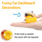 Wonuu Car Rubber Duck, Yellow Duck Decoration Dashboard With Sun Hat Swim Ring Necklace Sunglasses For Car Dashboard Decorations, Soccer Hat-Transparent-Small Pearl