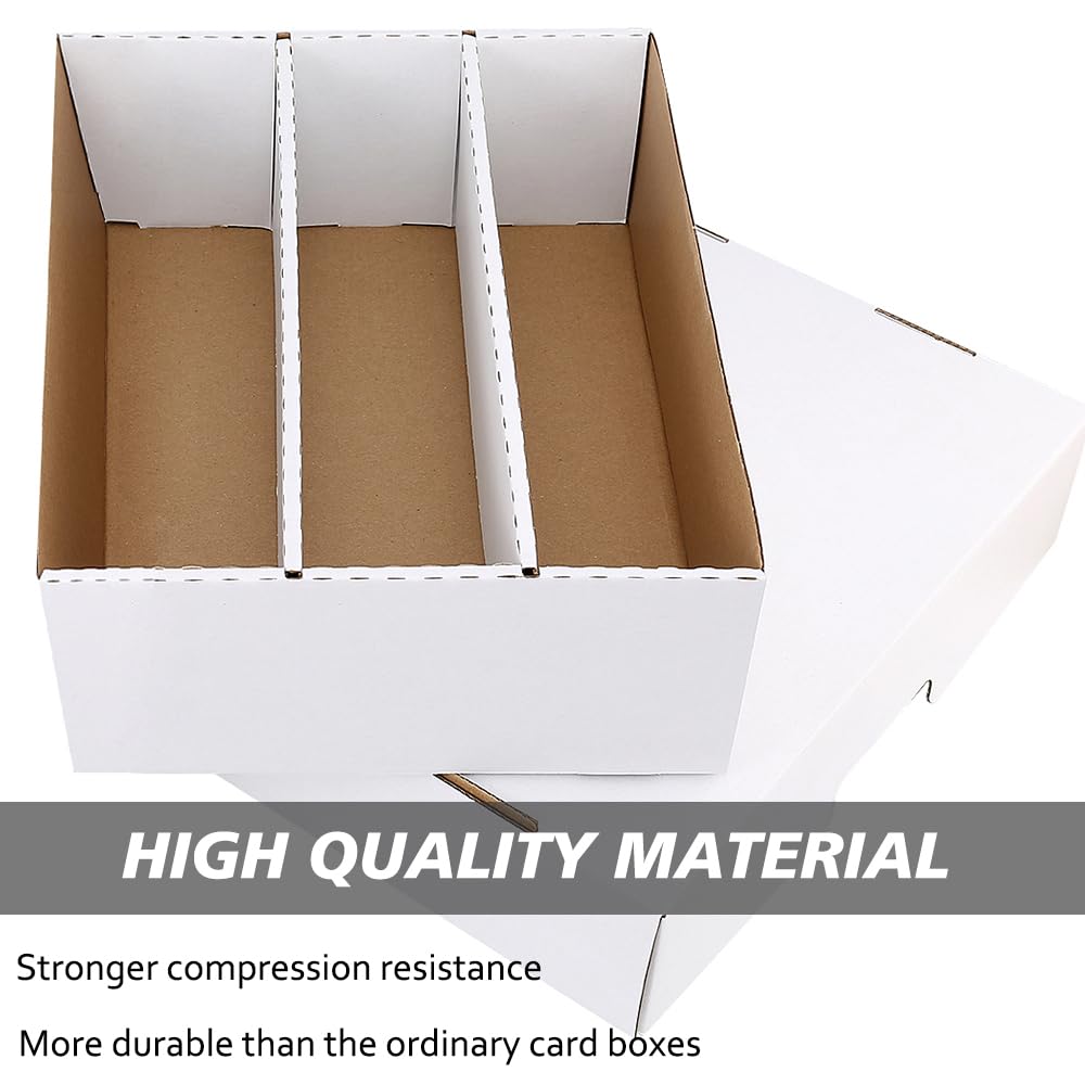 Shinwinly Trading Card Storage Box, 3-Row Sports Card Storage Box With 100 Sleeve,Card Organizer Box For Storing Protecting And