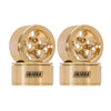 INJORA 1.0 Brass Beadlock Wheel -4.7mm Offset Rim for 1/24 1/18 RC Crawler SCX24 FCX24 TRX4M Ascent18 Upgrade(W1011)