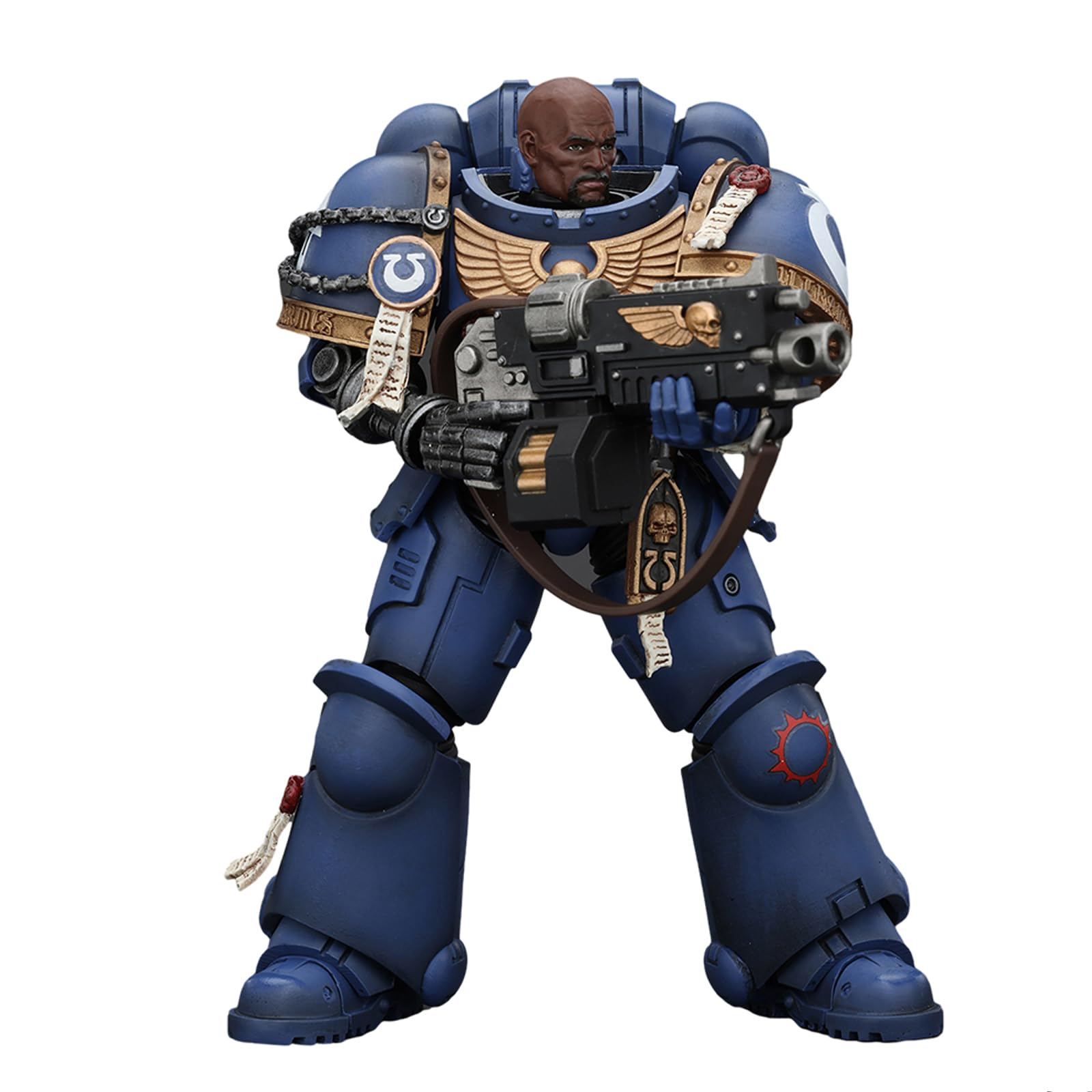 Joytoy Warhammer 40K Genuine License 1:18 Action Figure, Space Marine 2, Uitramarines Brother Chairon, 5.03 Inch Collectible Act