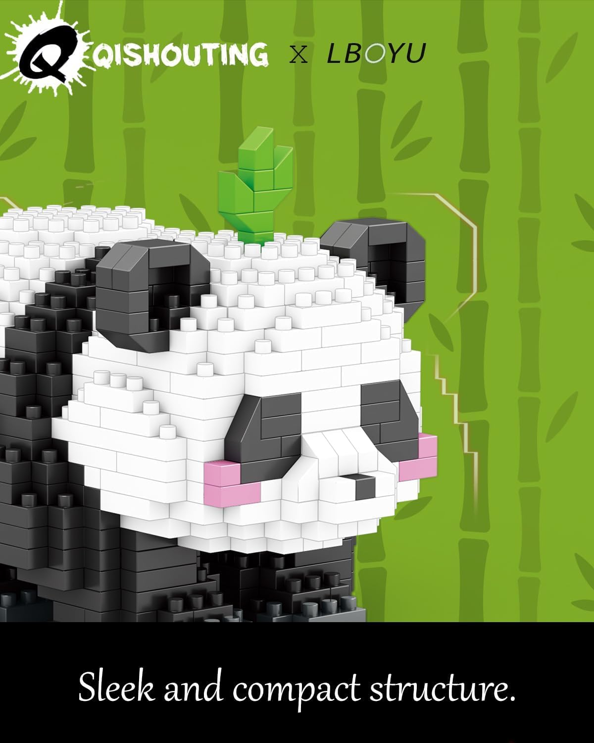Qisihouting Mini Panda Building Blocks- 504Pcs, Mini Panda Building Toy, Panda Building Set For Adults, Micro Blocks Set For 11+