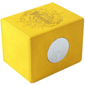 Gamegenic Cardfight!! Vanguard Nation'S Vault | Premium Deck Box | Holds Up To 50 Double-Sleeved Cards | Extra Drawer For Power Counters And Accessories | Keter Sanctuary - Yellow Color | Made