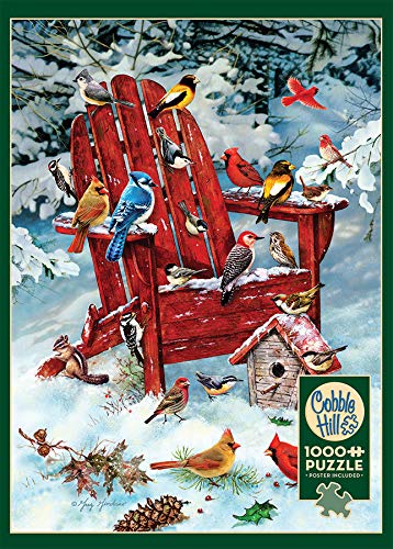 Cobblehill 80069 1000 Pc Adirondack Birds Puzzle, Various