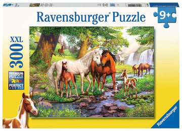 Ravensburger 12904 Horses by The Stream 300 Piece Puzzle for Kids - Every Piece is Unique, Pieces Fit Together Perfectly