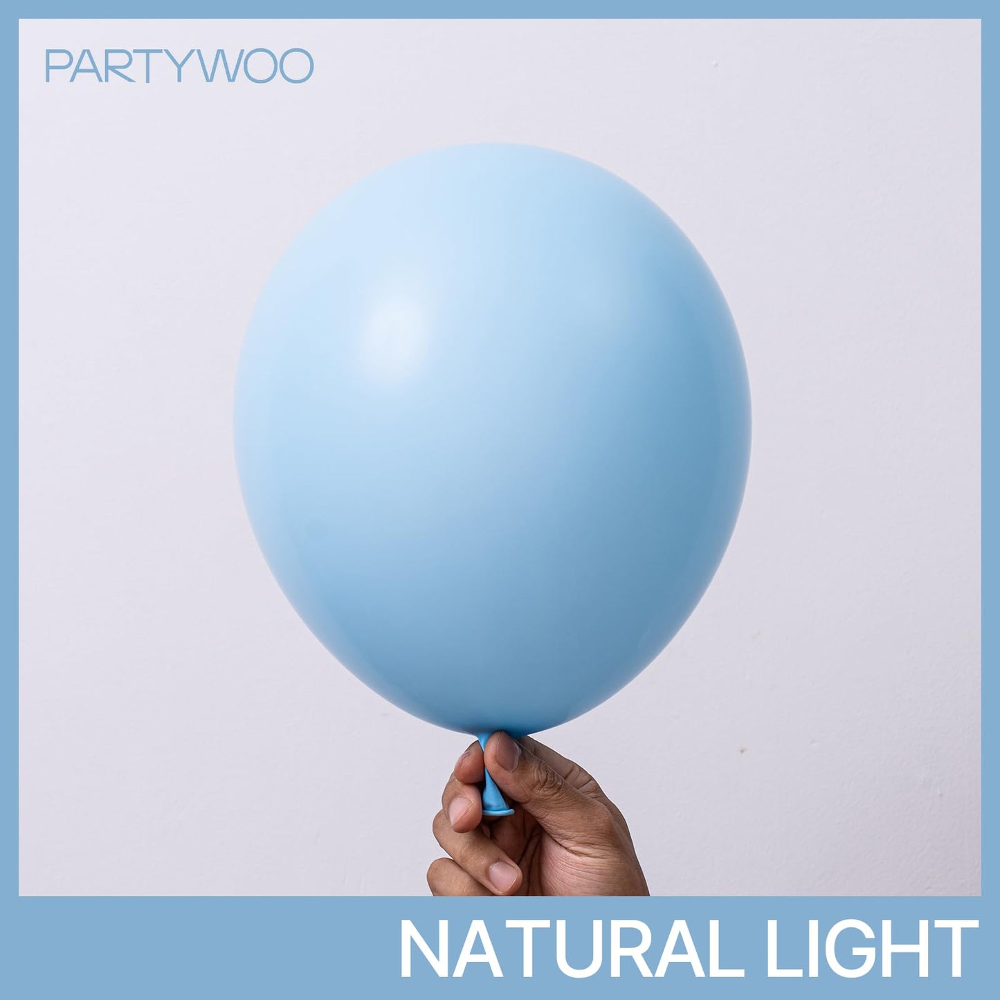 Partywoo Light Blue Balloons, 85 Pcs Matte Blue Balloons Different Sizes Pack Of 18 Inch 12 Inch 10 Inch 5 Inch Blue Balloons For Balloon Garland Balloon Arch As Birthday Party Decorations, Blue-Y4