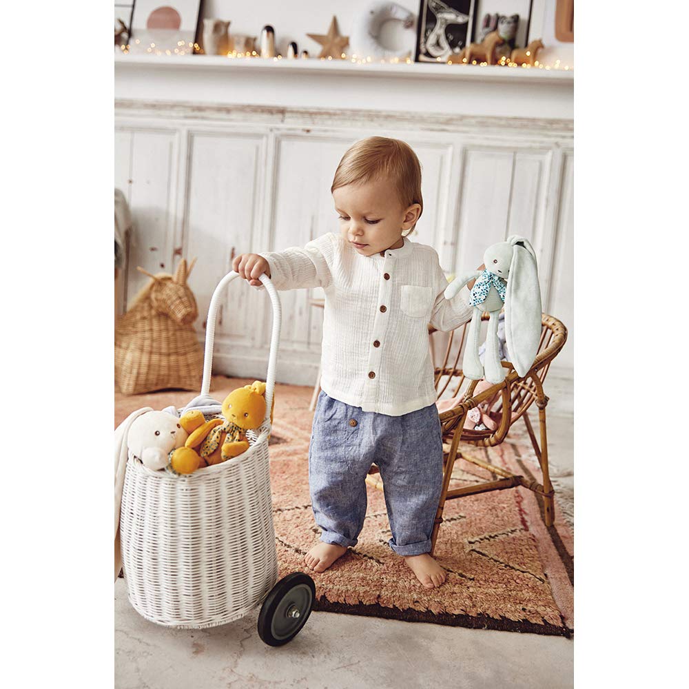 Kaloo Lapinoo Corduroy Rabbit - Machine Washable 10” Tall - Aqua - Small - Model K969938